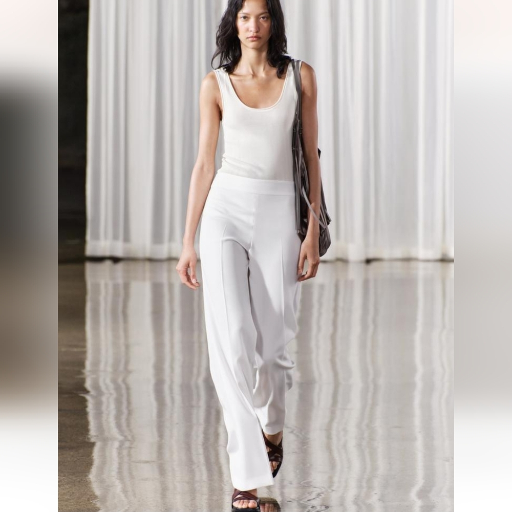 ZW COLLECTION SIDE ZIP FLOWY PANTS SIZE M - Picture 3 of 10